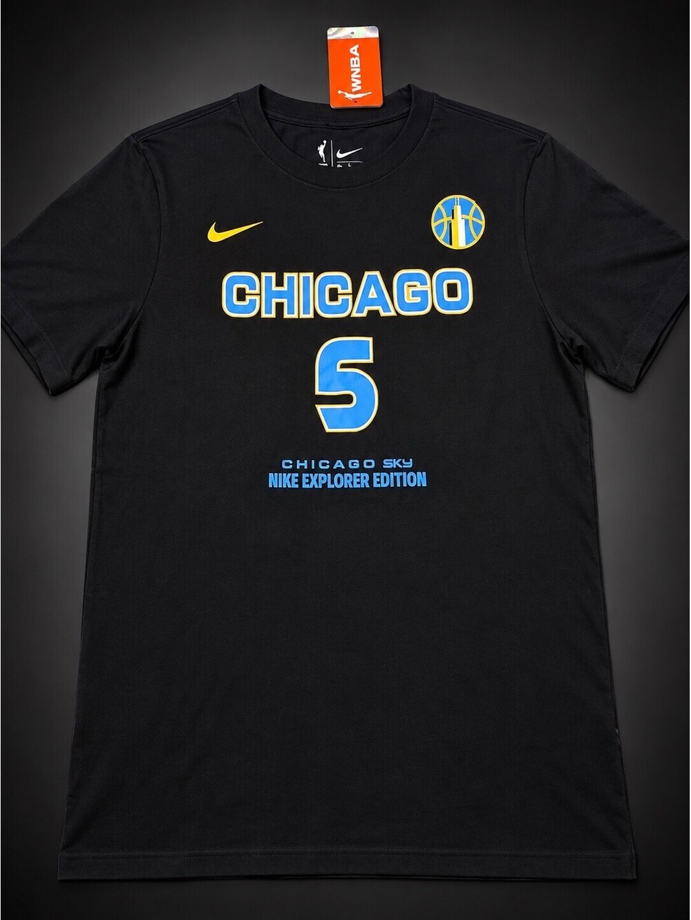 Nike Angel Reese Chicago Sky #5 Explorer T-Shirt Youth L 14/16 NWT Black
